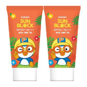 케이엠제약 유아용 뽀로로 선블록 크림 SPF50+ PA+++, 2개, 50ml