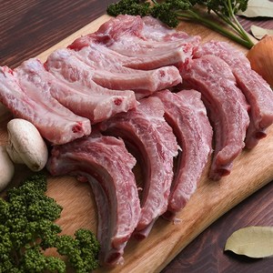 [국내산 한돈 1+등급] 생등갈비(쪽갈비) 100시간 저온숙성 500g, 새벽배송, 1개