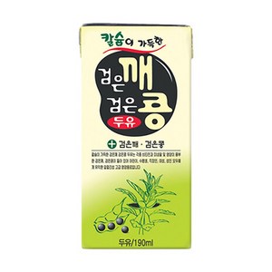 서울우유 검은깨 검은콩 두유, 190ml, 24개