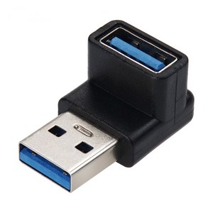 상향꺾임 기역자 USB 3.1 A타입 Gen2 연장 암숫 MF 꺾임형 젠더 10Gbps 속도지원