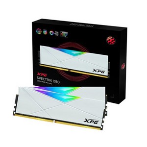 ADATA XPG DDR4-3200 CL16 SPECTRIX D50 RGB 화이트 패키지 (32GB(16Gx2))