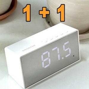 1+1 블루투스 미니 미러 스피커 (무선 LED 알람시계)