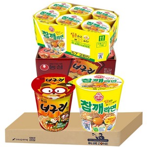 블루존 너구리 소컵라면 62g (6입) + 참깨라면 소컵라면 65g (6입)