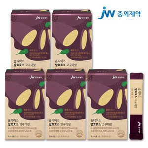 JW중외제약 고함량 역가수치 속 편한 곡물 발효효소 고구마맛 30포, 90g, 5개