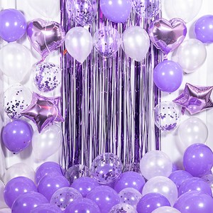 파티오라마 크리스마스 장식 생일 홈파티 풍선 세트, 퍼플 PB004, 1개