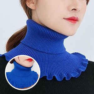 아옴 여성용 페이크 플라워 넥워머 따뜻한 공갈 목폴라 2P