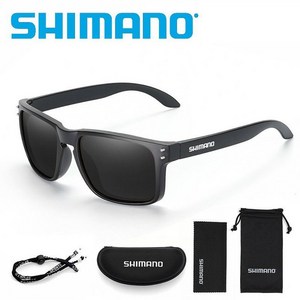 SHIMANO/시마노 낚시 안경 편광 눈부심 방지 HD 선글라스, 올블랙 프레임 블랙 렌즈(929), 1개