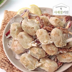 [사계절키친] 국내산 손질 절단꽃게(중) 1키로 (30조각내외), 1kg (중, 30조각내외), 1개