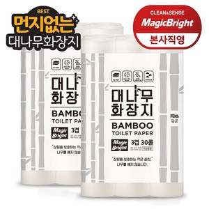 매직브라이트 빅사이즈 천연 대나무화장지 3겹 30m, 2개, 30롤