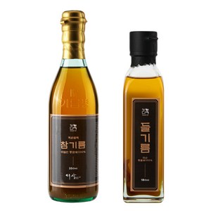 이삭방앗간 참기름 350ml + 들기름 180ml, 1set