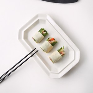 시라쿠스 네이처 프리즈 카페 브런치 직팔각접시 23cm, 1개