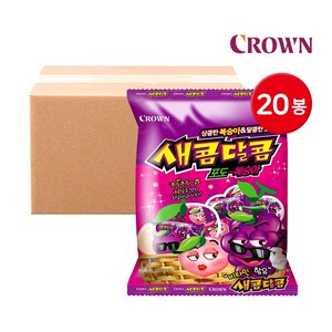 크라운 새콤달콤 포도 복숭아 200g, 20개