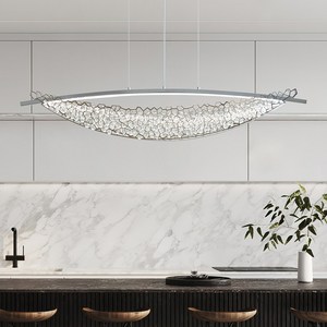 LED 웨이브 롤링 식탁등 식탁조명 40W 2color, 크롬
