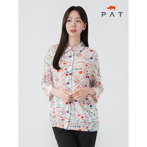 PAT 기하학 인견 블라우스 1I62512