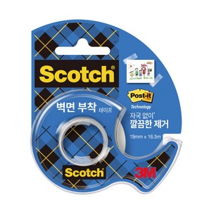 스카치 벽면 부착용 테이프 디스펜서 19mm x 16.5m, 혼합색상, 5개