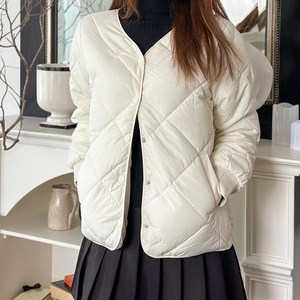 여성 경량 누빔 퀼팅자켓 오버핏 패딩 점퍼 가을 봄 캐주얼 감성룩