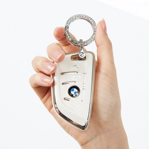 BMW 키케이스 BMW 키홀더 BMW 차키케이스 BMW 스마트키케이스 BMW 자동차키홀더 BMW 차키커버 BMW 스마트키홀더 블루지브라, BMW-B타입, 가.실버엣지 / 화이트