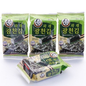 광천어머니김 16단 파래 도시락김 5g X 16봉 4개입 총 64봉 전장김 식탁김 돌자반 김밥김 김자반, 4개