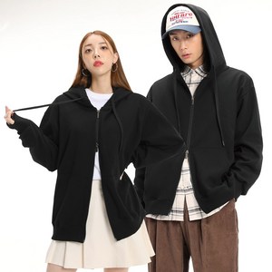 그랜피니 남녀공용 투웨이 지퍼 베이직 무지 후드집업 GFHZ01