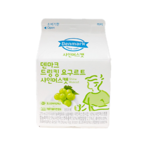 덴마크 드링킹요구르트 샤인머스캣 275mL 냉장무배, 30개