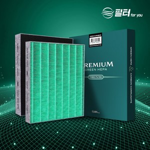 필터포유 프리미엄 그린 자동차 에어컨 히터 필터 아반떼 AD / 코나 EV / i30 / K3 BD / K3 GT / 더뉴 아이오닉, CFUP212, 2개