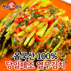 [정순애김치] 당일제조 국산 전라도식 열무김치, 1개, 1kg