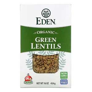 Eden Foods 유기농 녹색 렌틸콩 454g (16oz), 1개