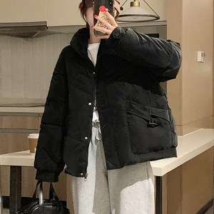 숏 패딩 하이넥 퀄팅 누빔 여성 점퍼 데일리 캐주얼 겨울 아우터