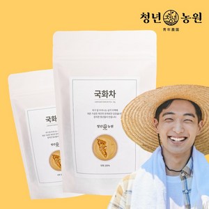 청년농원 국화차 티백 100% 순수 국화 꽃 으로 만든 건강차 대용량, 0.5g, 50개입, 2개
