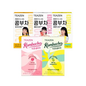 티젠 콤부차 10개입 5종 혼합(레몬+유자+베리+피치+파인애플), 50g, 1개, 5g