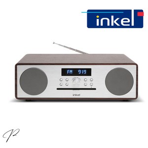 인켈 CD플레이어 겸 블루투스 오디오 스피커 IK-A370CD, Walnut