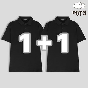 마이폴 심플 무지 쿨론 PK 반팔 카라 티셔츠 남여 1+1 MYP-9012