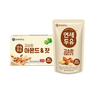 연세두유 아몬드잣 두유 파우치, 190ml, 20개