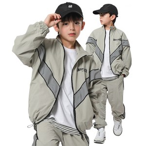 더베이지 봄 주니어 남아 트레이닝 세트 보란 스카치 우븐 집업 SET B3753 아동 초등학생 공용 상하복