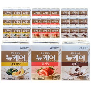 뉴케어 단호박 10팩+ 딸기맛 10팩+ 커피맛 10팩 일반 환자 영양식, 200ml 30팩, 30개