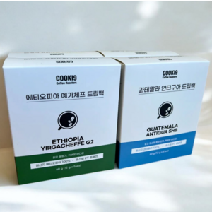 주말여행/캠핑/홈까페 프리미엄 드립백 커피 세트 (예가체프 & 안티구아), 4개, 5개입, 12g