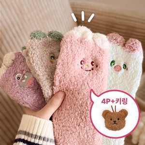 강남삭스 몬스터 캐릭터 수면양말 여성겨울양말 보온양말 임산부양말 크리스마스양말 4종 세트