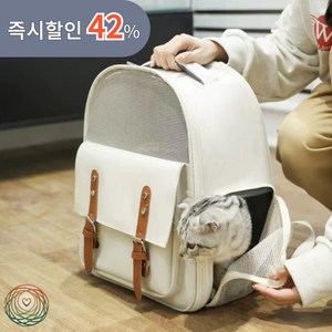Y2MR 고양이 이동장 백팩 대형 가방, 1개, 베이지