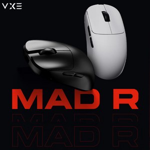 [CY] VGN VXE MAD R/R MAJOR 무선 게이밍 마우스 경량화 PAW3395/PAW3950 nordic52840+8000hz 아이스코딩 ATK VHUB지원 최신상, MAD R(PAW3395)-500mah, 유선1K+무선8K, 화이트