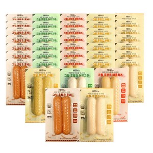 허닭 닭가슴살 소시지 그릴후랑크 100g 5종 혼합, 40개
