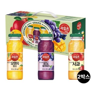 [썬키스트] 오포사 (180ml x 12병) x 2케이스 / 오렌지 포도 사과 음료선물세트, 24개, 180ml