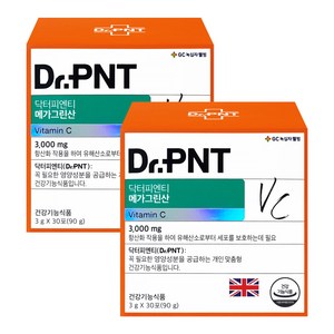 닥터피엔티 메가그린산 비타민C 3000mg 메가도스전용 비타민C, 90g, 2개