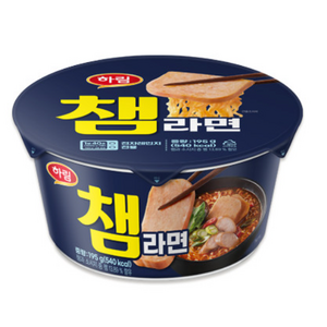 하림 챔라면 컵 195g, 6개