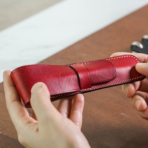 헤르만 녹턴 모노핏 펜케이스 - 오직 하나를 위한 펜슬케이스, 왁시드 꼬냑, 금박