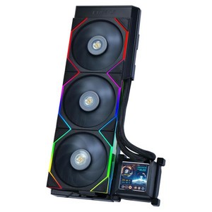 Lian Li Hydoshift 360 AIO 사전 설치된 ARGB 팬 3개 측면 장착 냉각수 경로 2.88인치 LCD 화면 480 x 해상도 캡처 스크린샷 또는 녹화된 비디, 360TL (UNI FAN TL)-Black, 360TL (UNI FAN TL)-Black