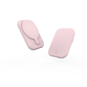 라온 맥세이프 슈퍼미니 보조배터리 5000mAh 고속 2in1 충전, 핑크