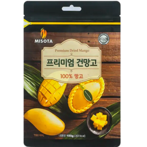 프리미엄 무설탕 무첨가 무이산화황 100% 건망고, 1개, 100g