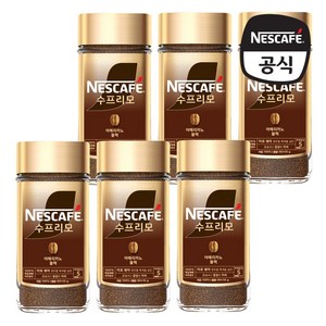 네스카페 수프리모 아메리카노 블랙 병 90+10g x 6병, 100g, 6개, 1개입