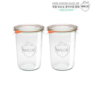 WECK 기본형 850ml(No.743)고무링&클립 2개 세트, 1세트