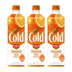 롯데칠성음료 델몬트 콜드 100% 오렌지, 3개, 900ml